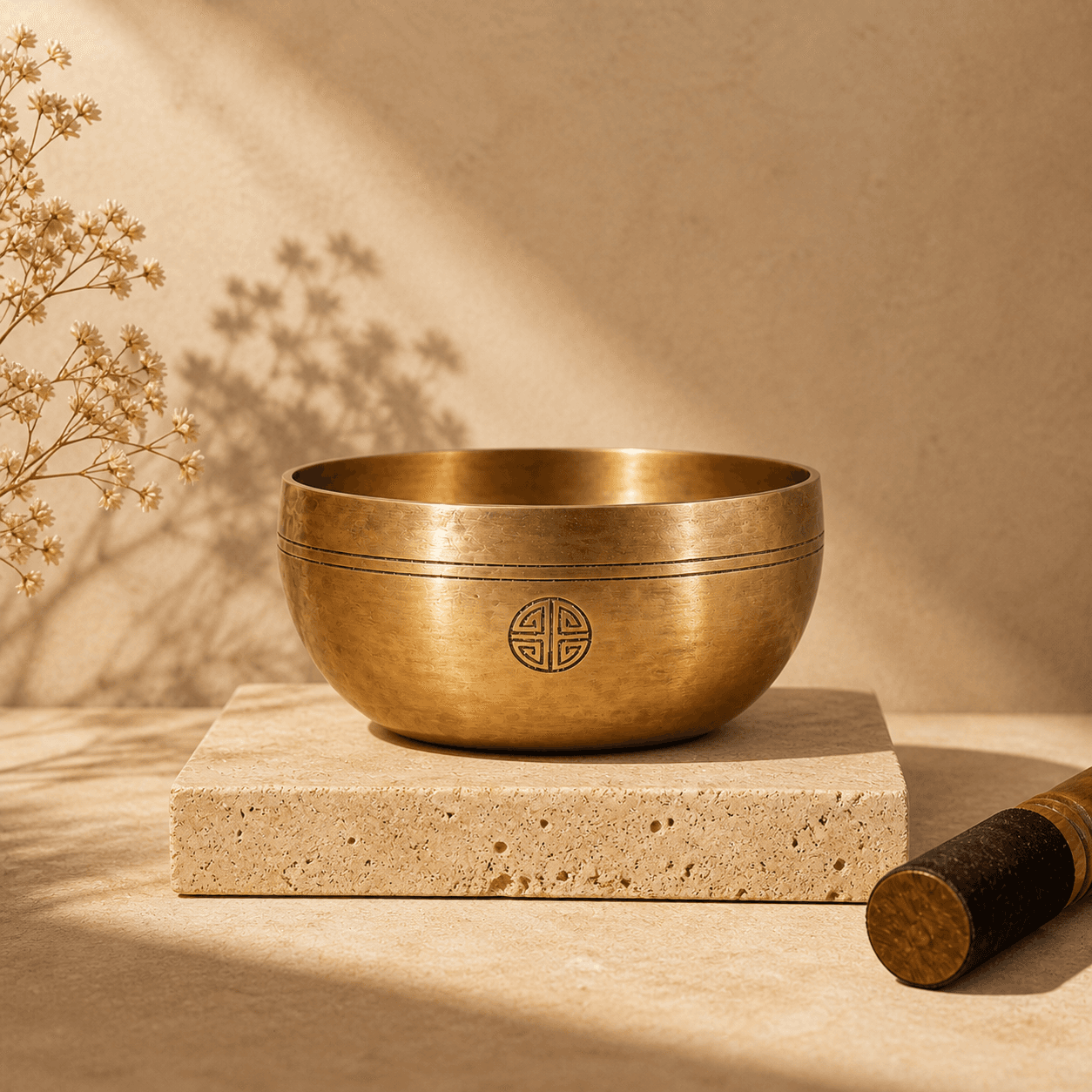 Chuông xoay Full Moon bằng đồng trong không gian tĩnh