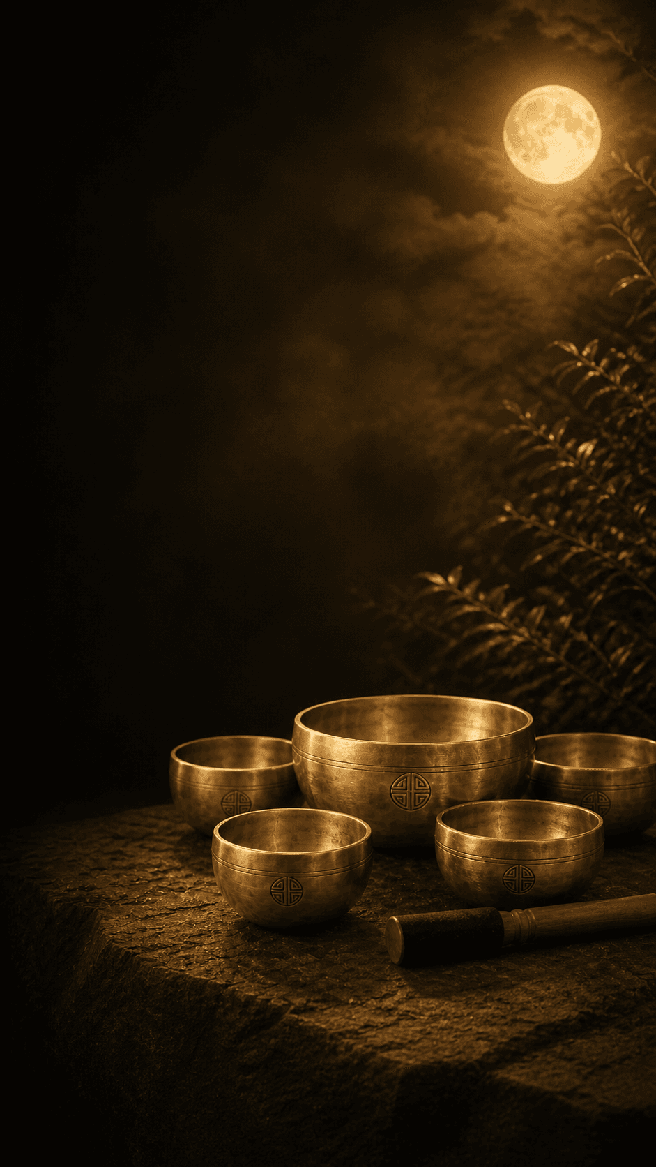 Bộ chuông xoay Full Moon dưới ánh trăng